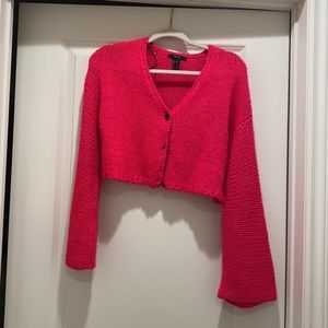 Hot pink Crop Cardigan!